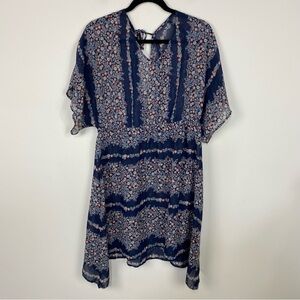 Maurices navy floral sheer swimsuit coverup summer resort